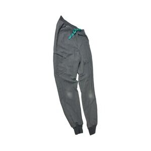 FIGS Zamora Jogger Scrub Womens XXS Gray Zip‎ Pocket High Waist W22SW2012